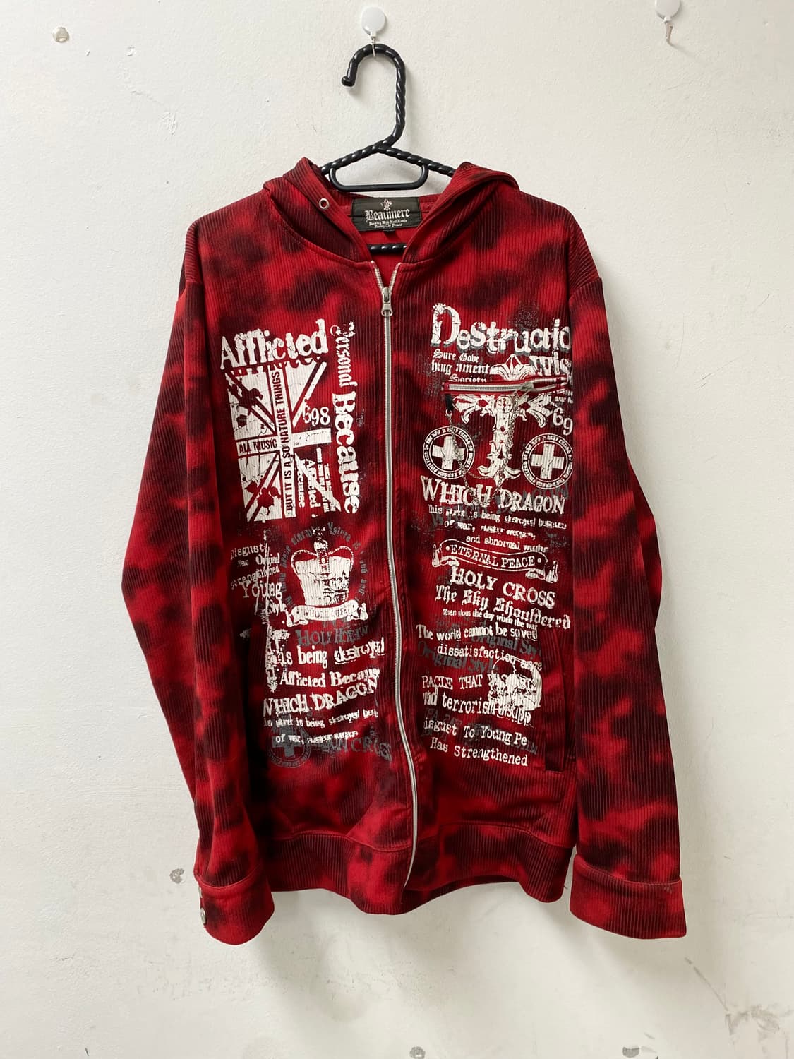 Outer : Beaumere 00’s UK Print Hoodie Zi 상품이미지5