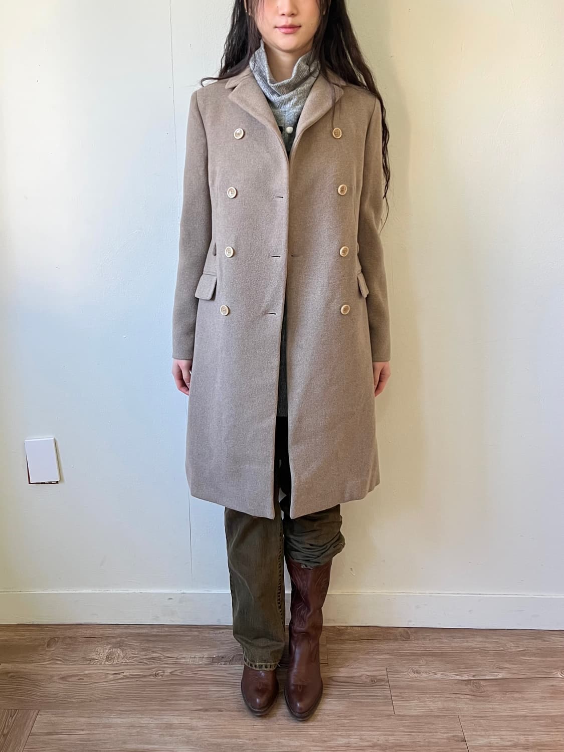 D&G 오트밀 더블 코트 상품이미지8