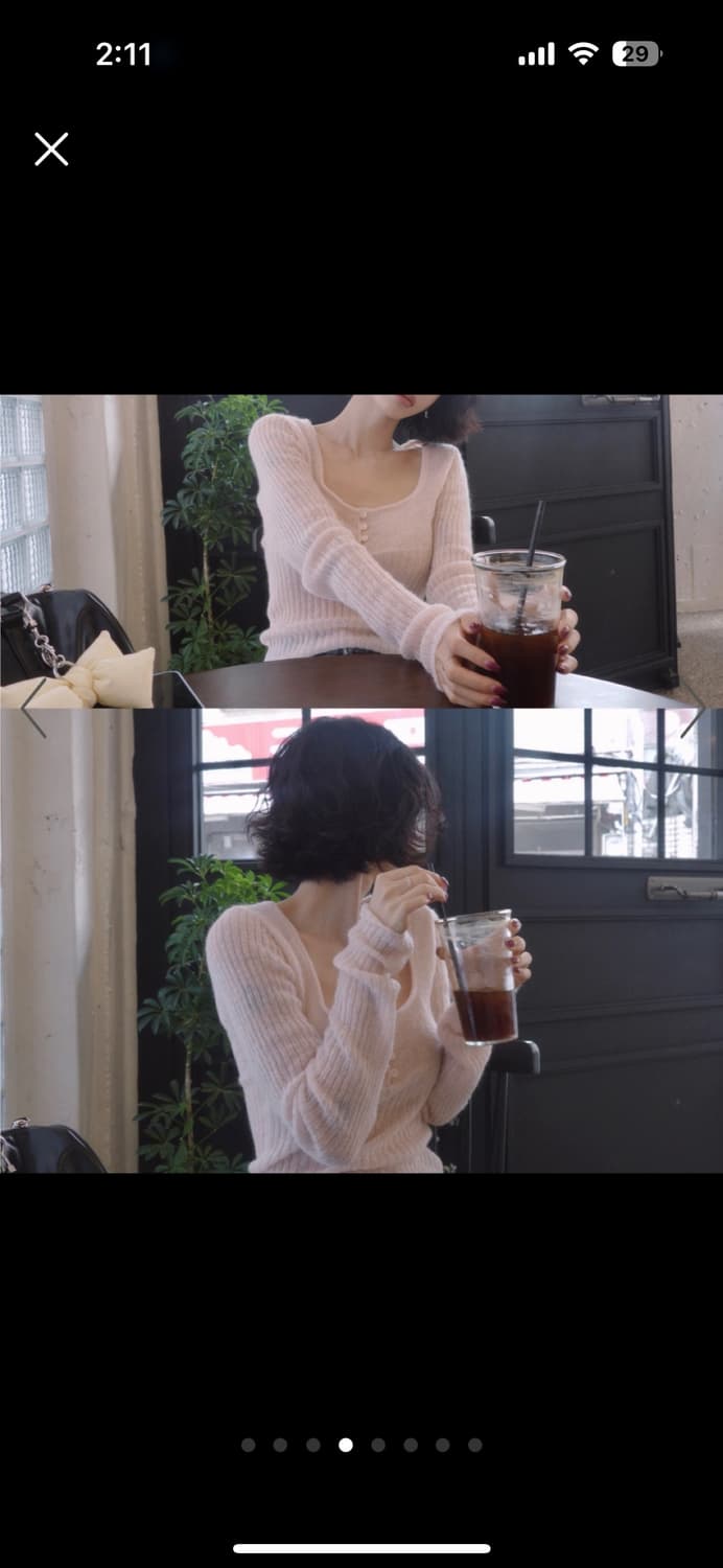 페일제이드 헤어리 릴리 니트 핑크 상품이미지3