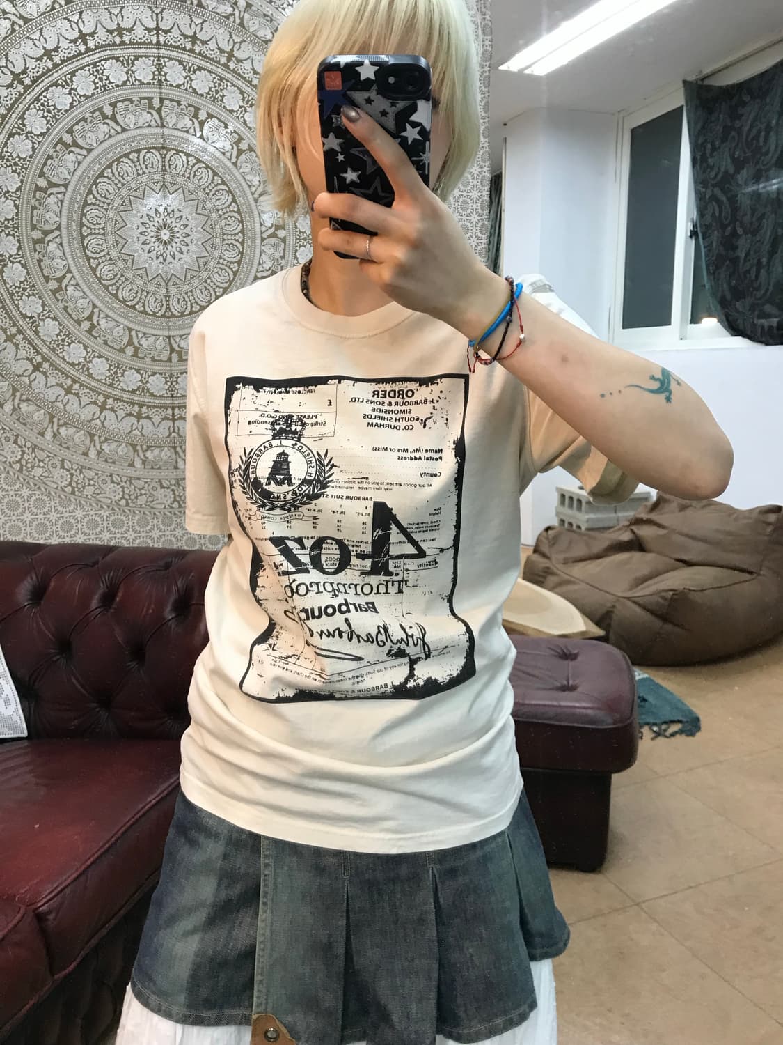 바버 프린팅 반팔 티  상품이미지7