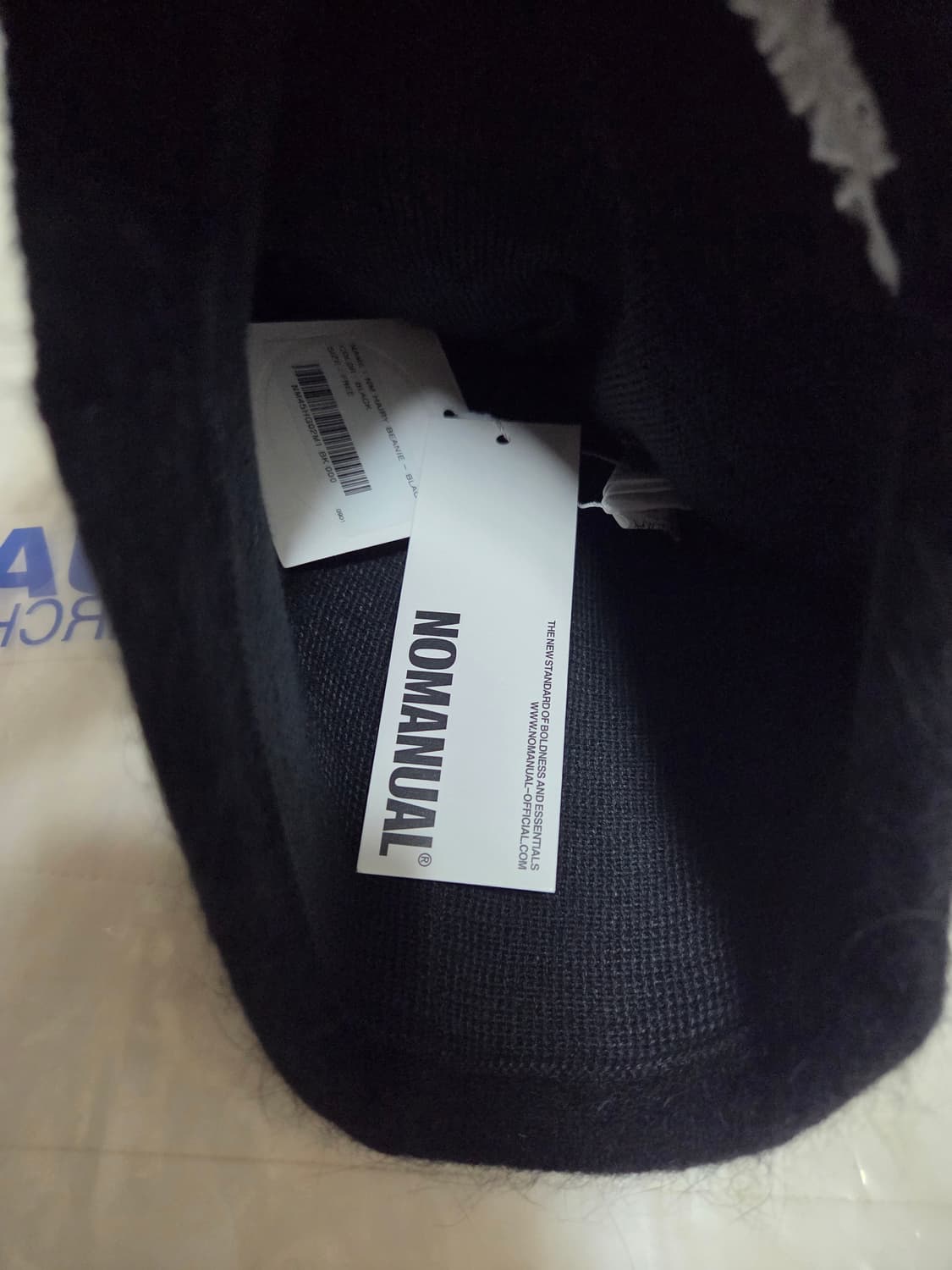 [새상품] 노매뉴얼 HAIRY BEANIE 비니 블랙 상품이미지5