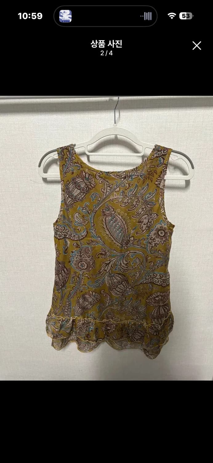 빈티지 히피 페이즐리 슬리브리스 상품이미지2