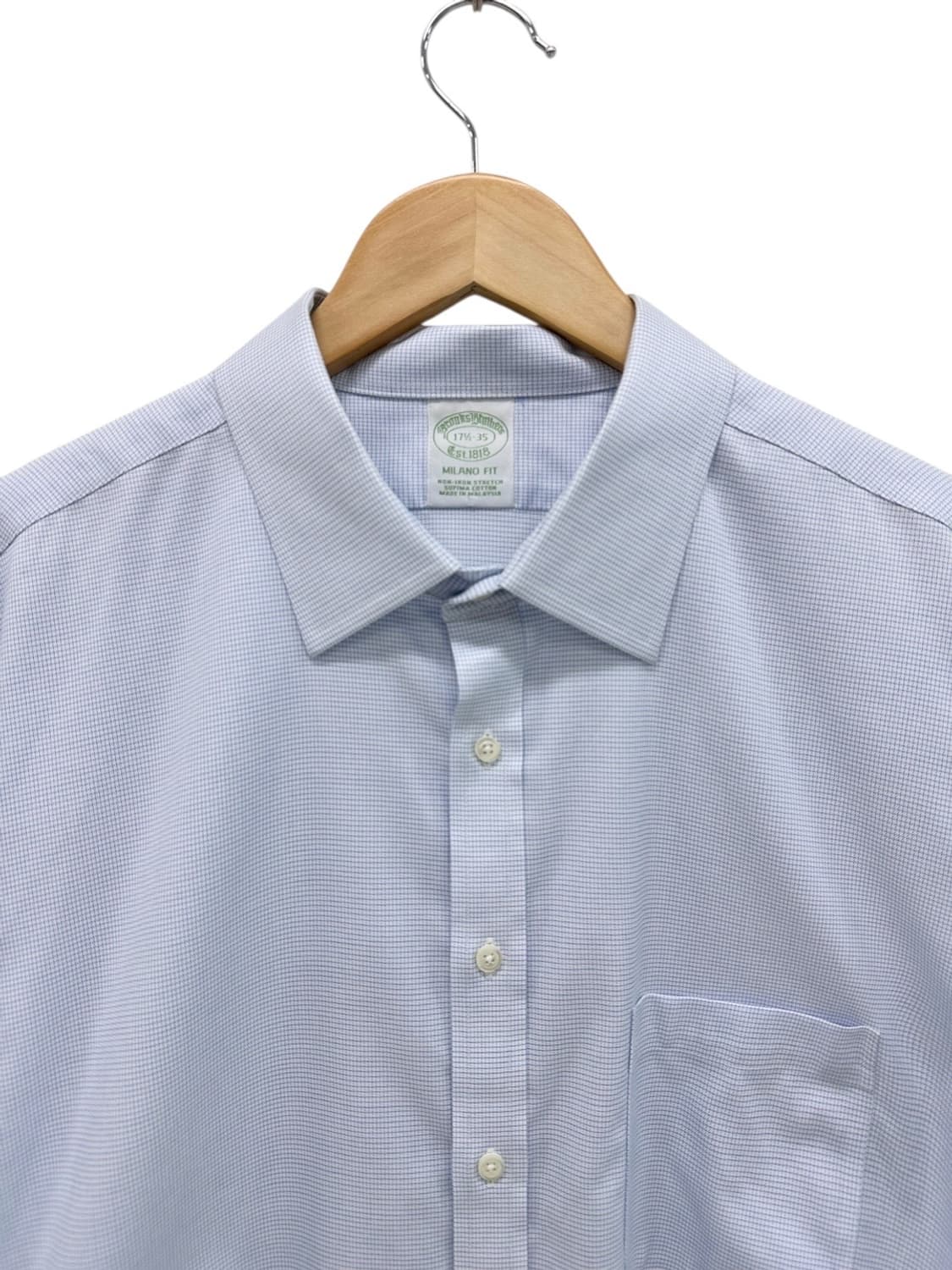 브룩스브라더스 잔체크셔츠 소라색 (XL~2XL)  상품이미지2