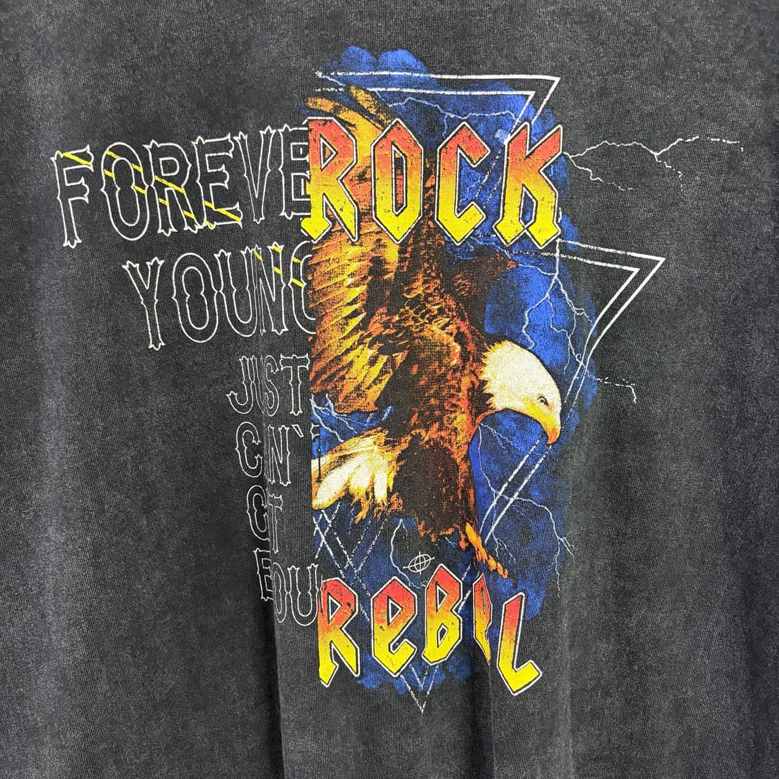 [XL] ARTIEMASTER 락 프린팅 디스 반팔 티셔츠 상품이미지4