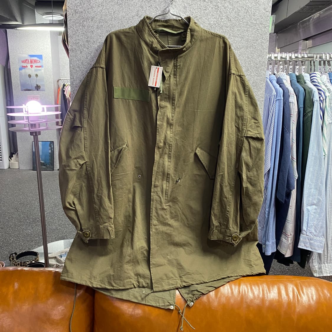 라퍼지스토어 피쉬테일 카키 롱 야상 자켓 B4000 상품이미지2