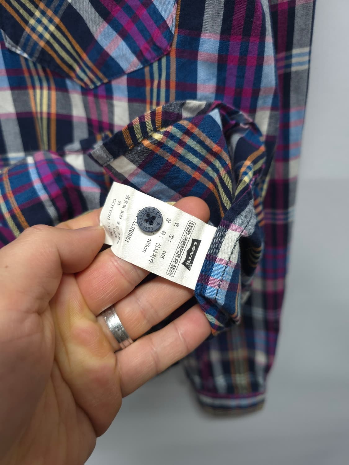 리바이스 여성 레드탭 퍼플 멀티 체크 웨스턴 셔츠(66) 상품이미지7