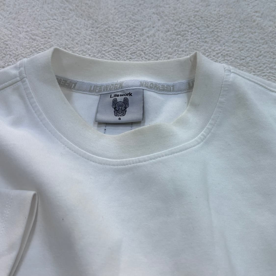 S 라이프워크 불독 패치 반팔 티셔츠 0402E 상품이미지6