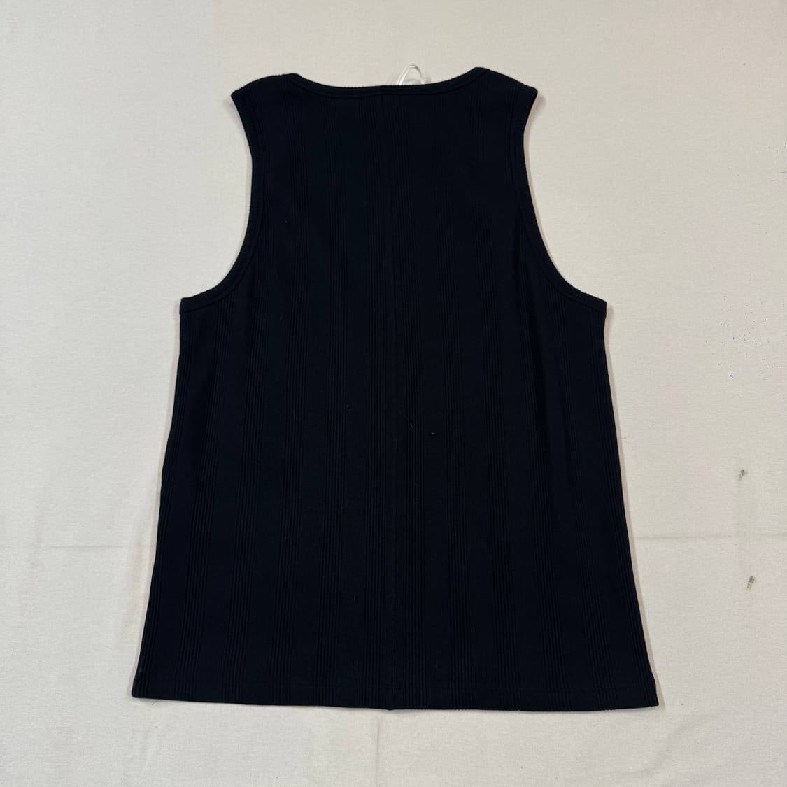 M) COOR 쿠어 골지 슬리브리스 나시 블랙 상품이미지5