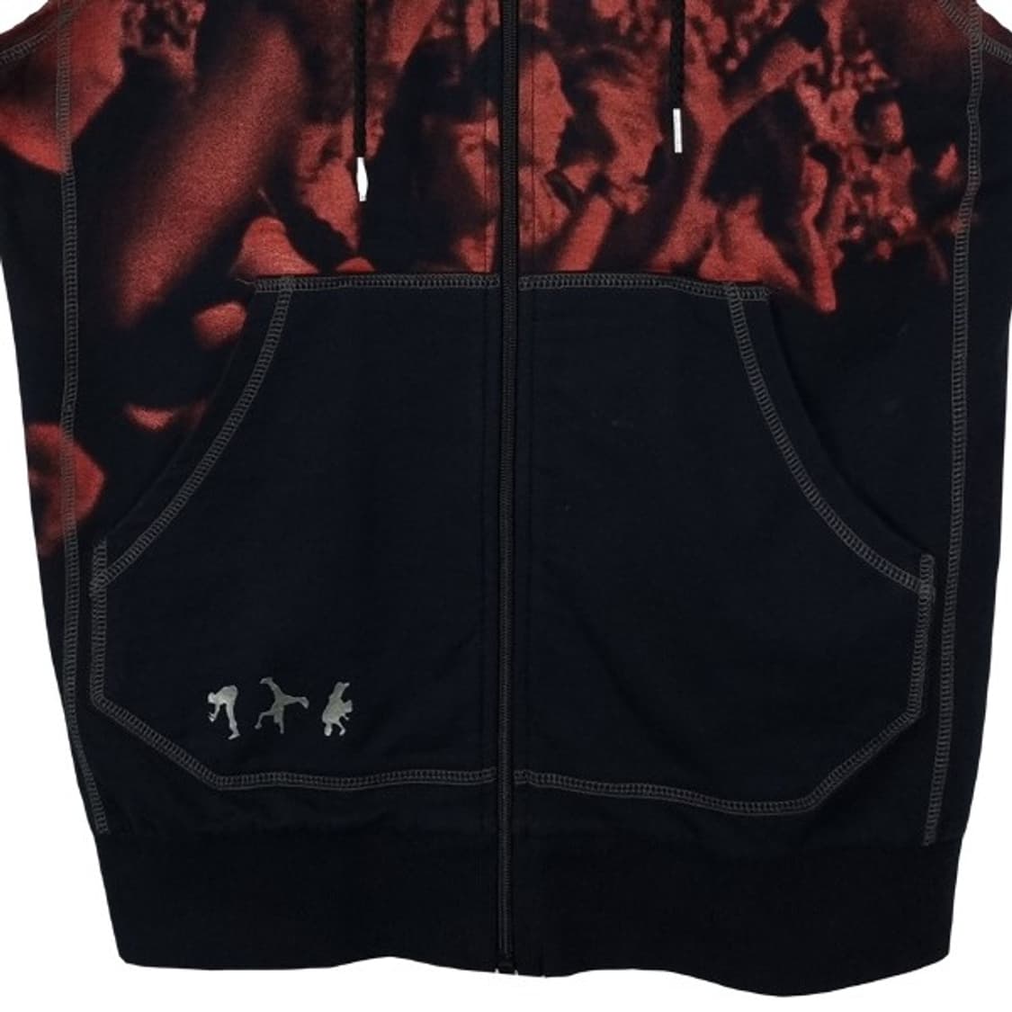 [푸부] 올드스쿨 빈티지 그래픽 프린팅 스웻 후드 베스트 M18270 상품이미지5