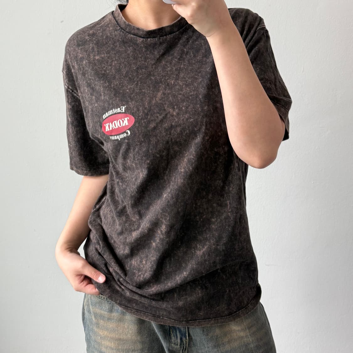 [L] 코닥 피그먼트 워싱 반팔 티셔츠 상품이미지1