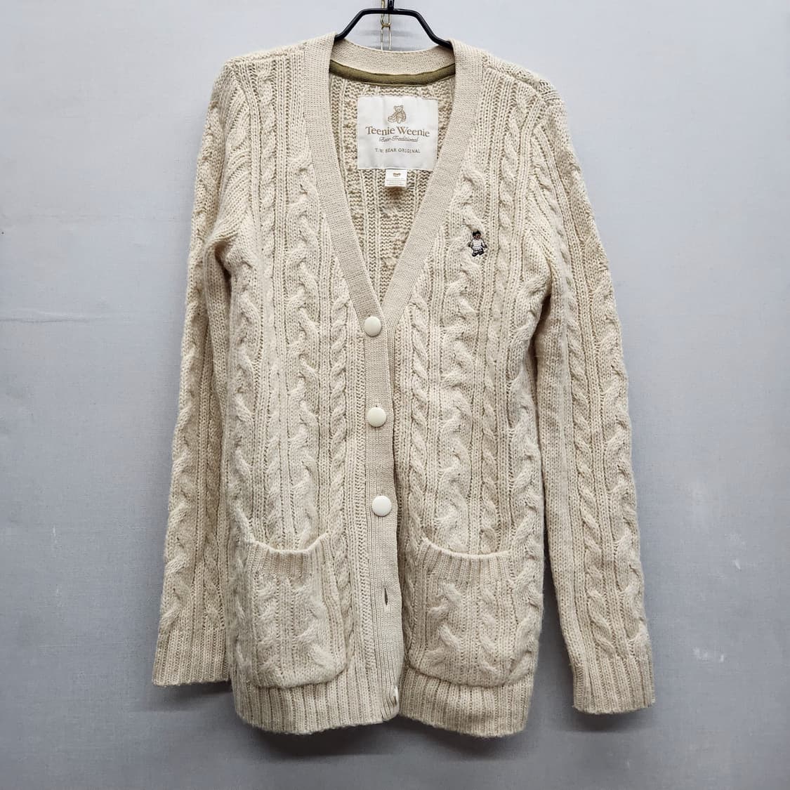 티니위니 로고  꽈배기 니트 가디건 M 상품이미지1