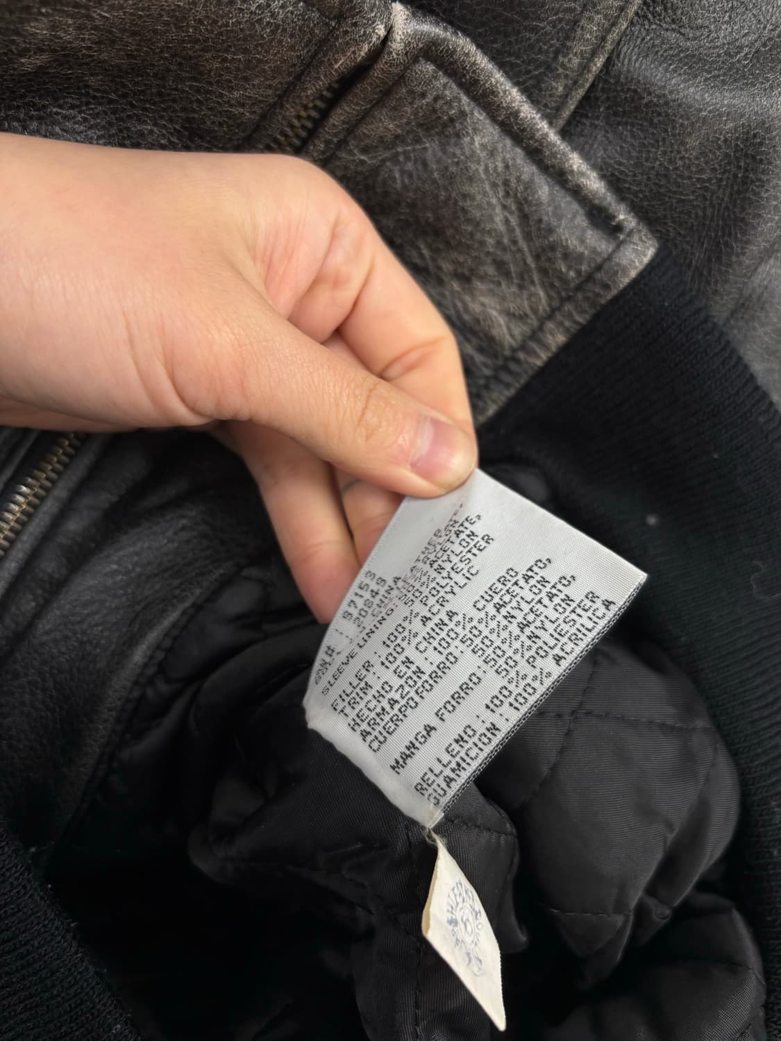 플래닛 할리우드 파리 빈티지 카우 레더자켓 상품이미지6