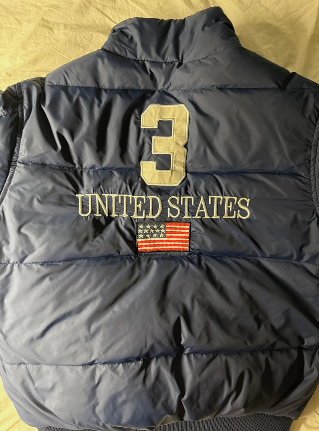 폴로 빅포니 성조기 패딩 네이비 M 상품이미지3