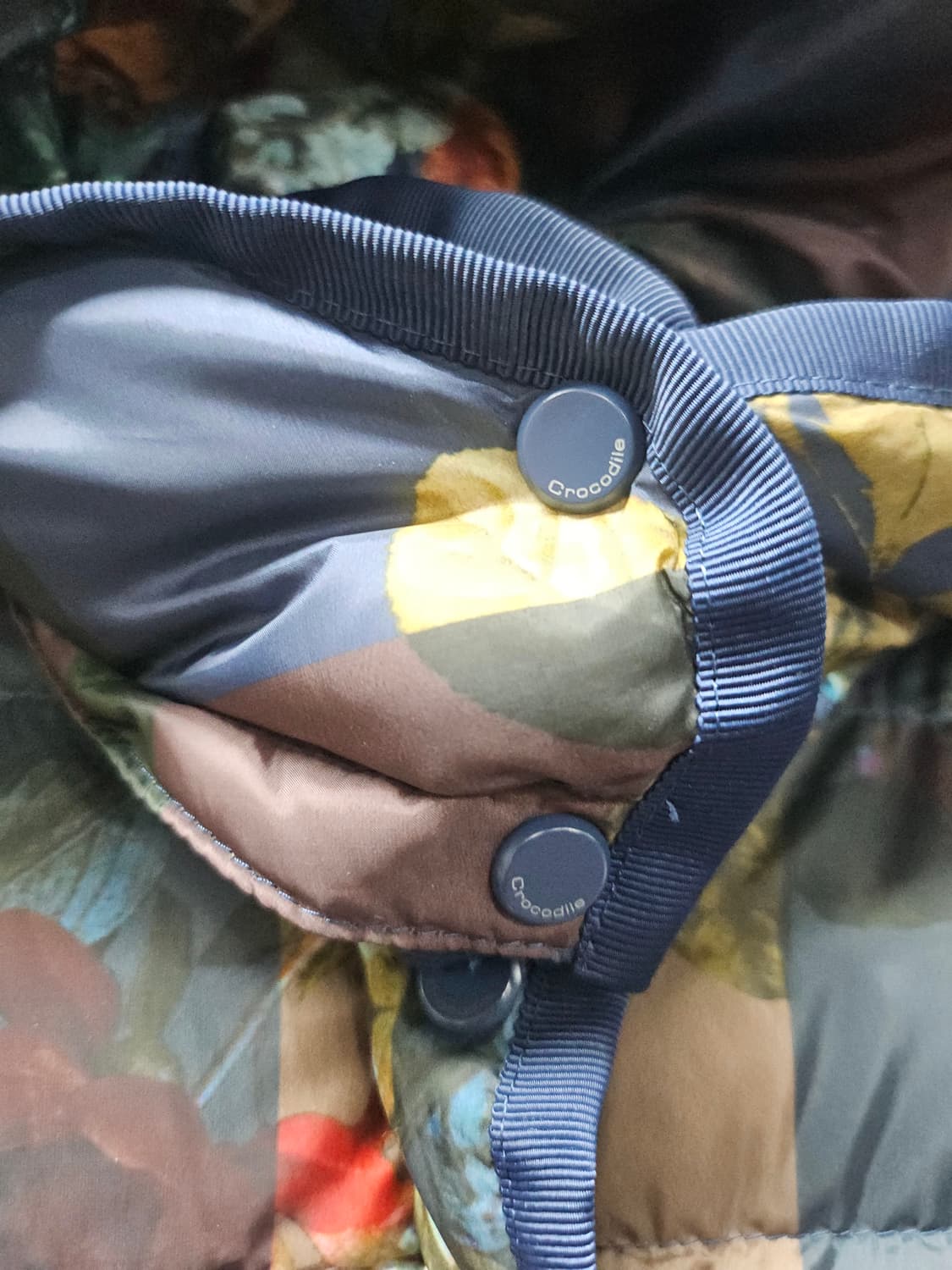 크로커다일 플라워 패턴 롱 패딩 점퍼  90 상품이미지3