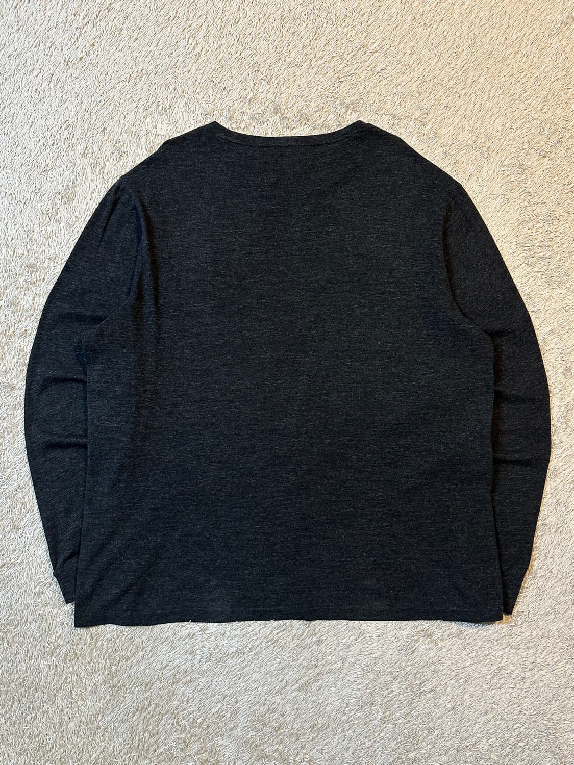 폴로 랄프로렌 커스텀 슬림핏 빅포니 로고 롱슬리브 긴팔 차콜 상품이미지3