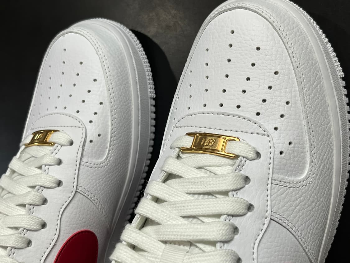 나이키 에어포스1 로우 화이트 레드 상품이미지5