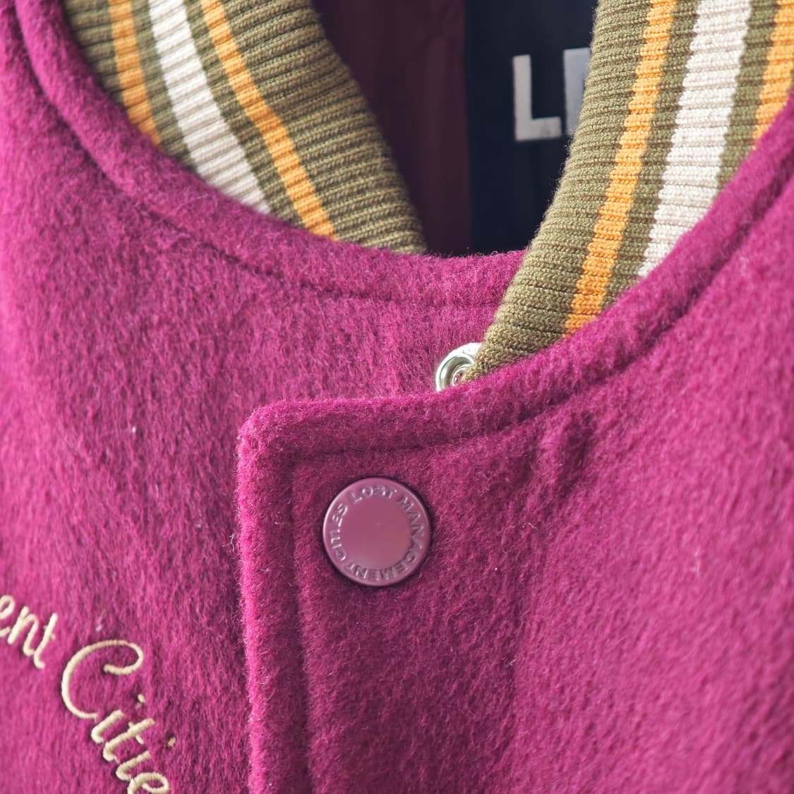 LMC 엘엠씨 팀 울 바시티 자켓 버건디 L 상품이미지6