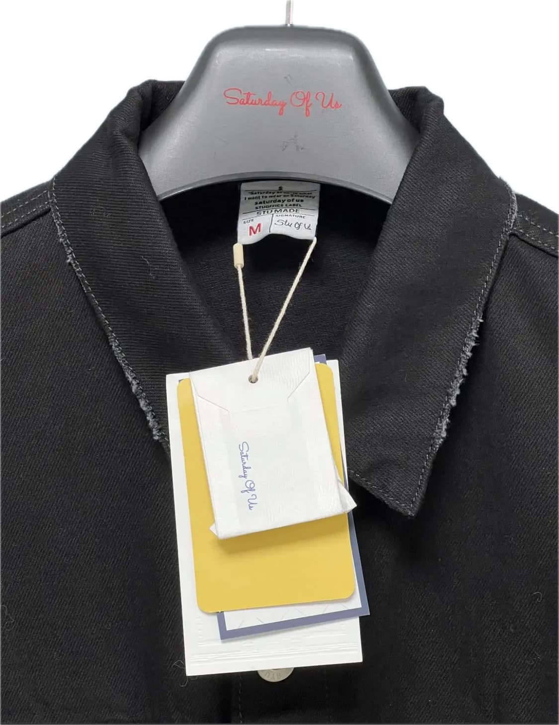 [M] STU 23FW Denim Jacket Black 상품이미지5