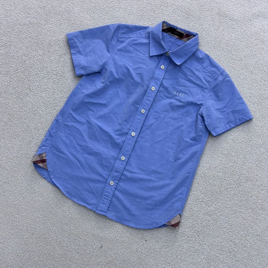 150 닥스 키즈 블루 반팔 셔츠 0413E 상품이미지1