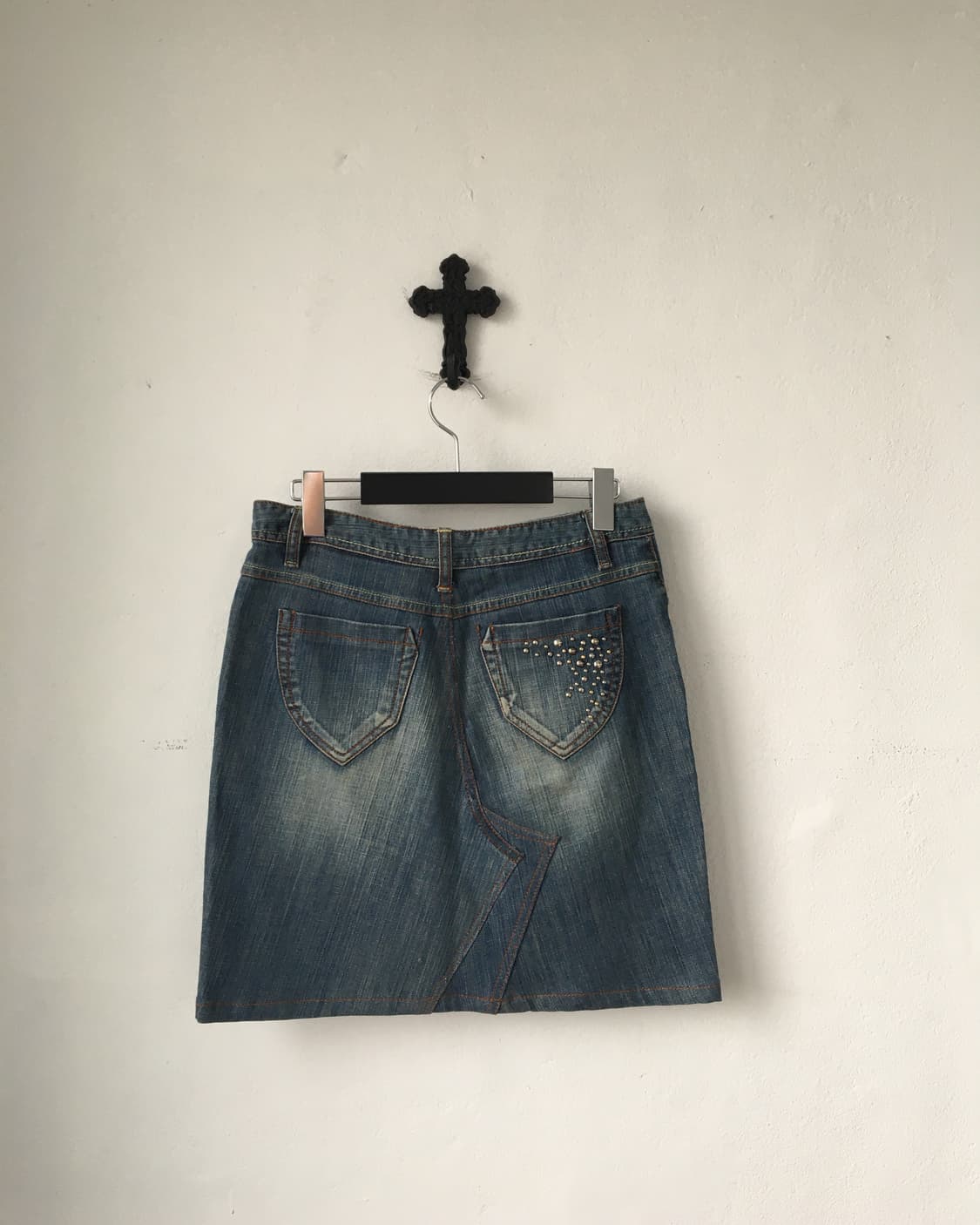 Cubic point denim mini skirt 상품이미지2