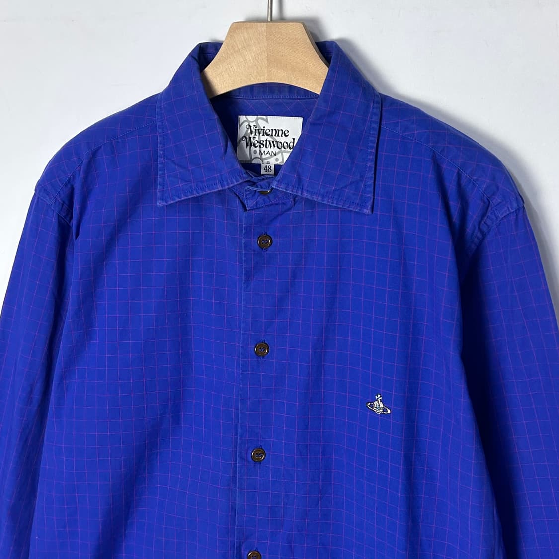 [Vivienne Westwood] 비비안웨스트우드 오브로고 체크 셔츠 상품이미지2