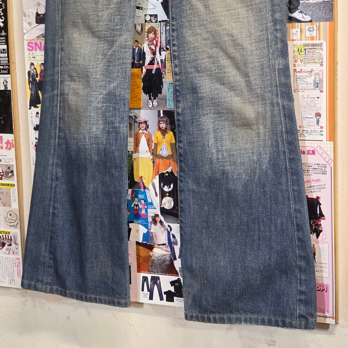 디젤 연청 워싱 부츠컷 데님 팬츠 상품이미지6