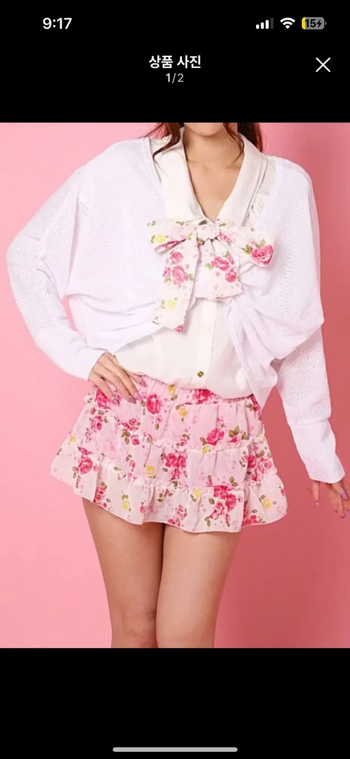 MA*RS 마즈 로즈 지브라 셋업 히메 로맨틱갸루 코디 핀터 대장 상품이미지2