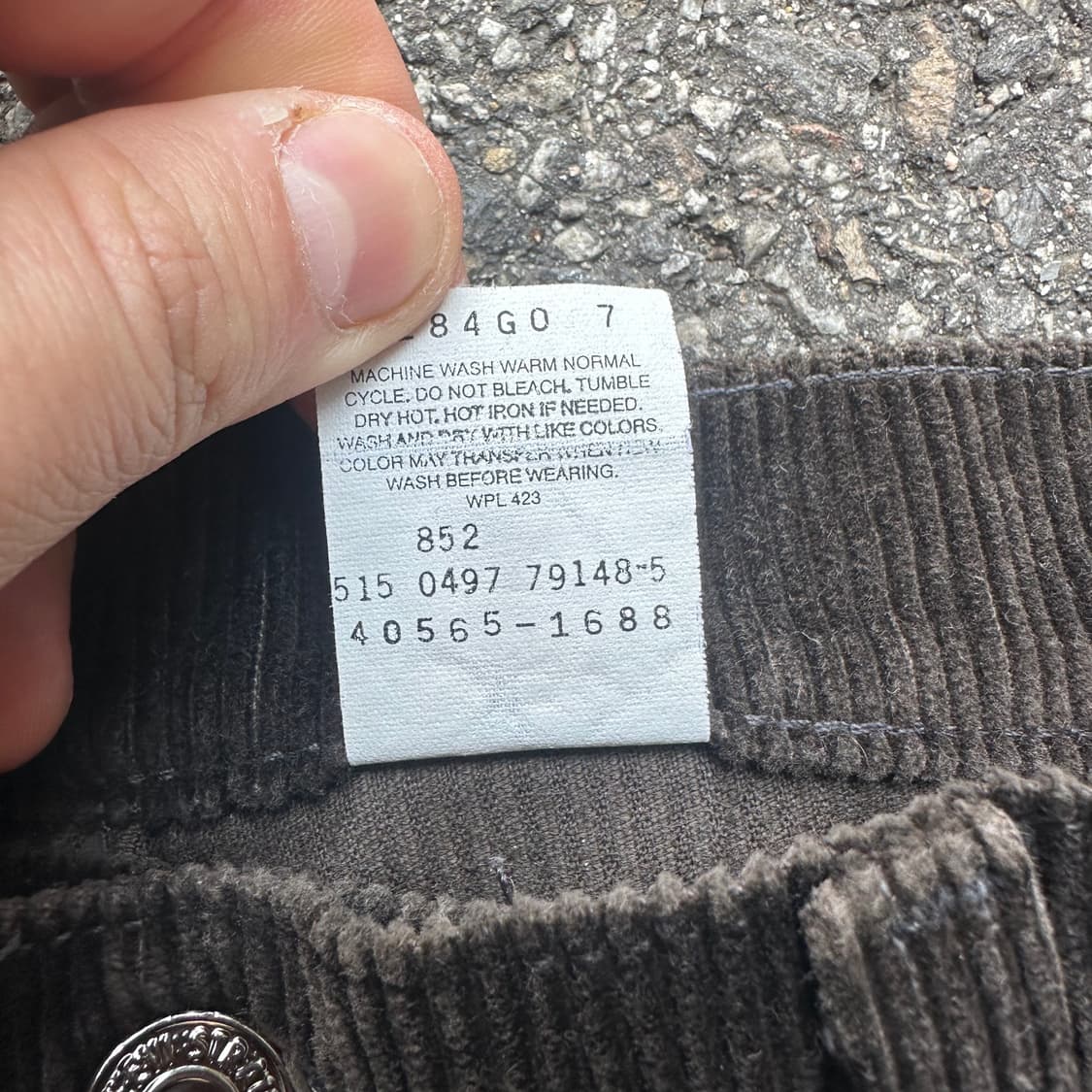 빈티지 90s 리바이스 565 코듀로이 팬츠  상품이미지5