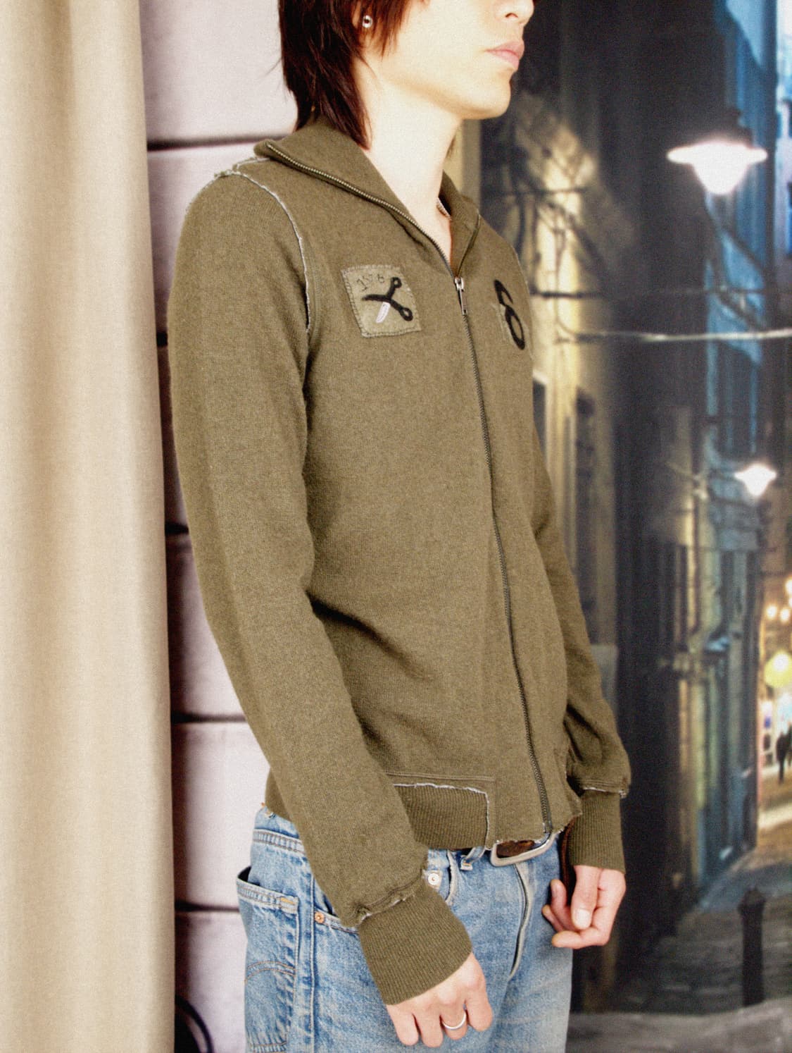 Wool Zip-up Knit Jacket 상품이미지2