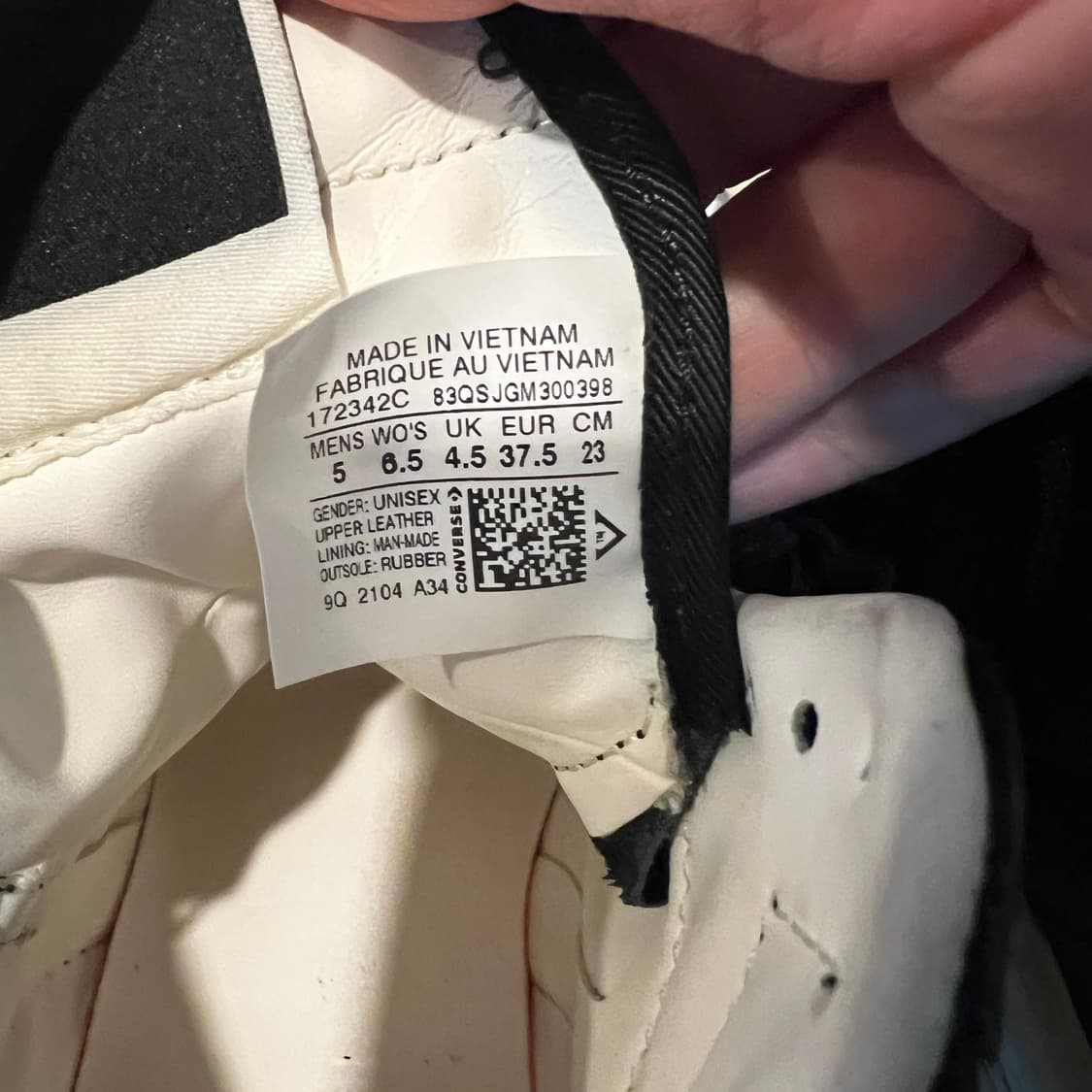 컨버스 x 다크쉐도우 터보웨폰 블랙  상품이미지8