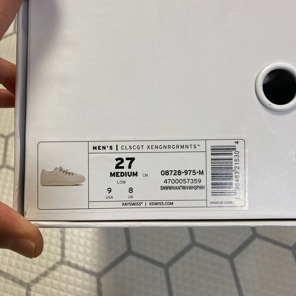 (270) 엔지니어드가먼츠 23SS x 케이스위스  클래식GT 화이트 상품이미지10