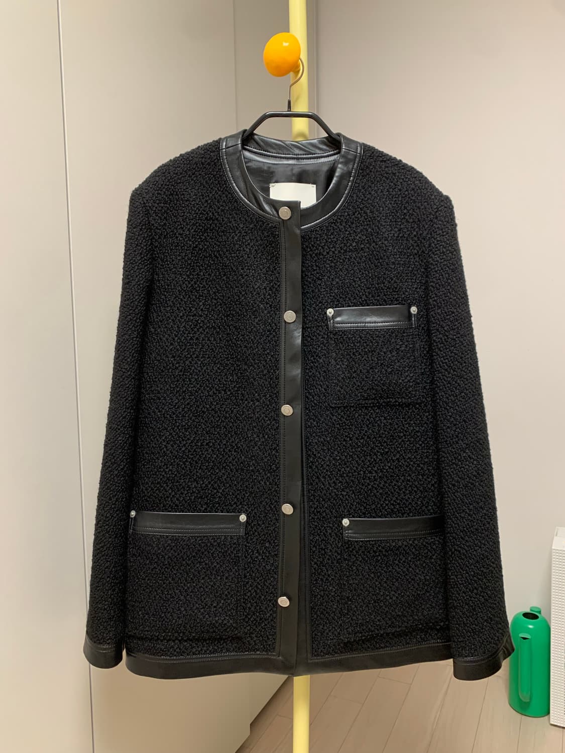 나누슈카 레더 트위드 자켓 s 상품이미지5