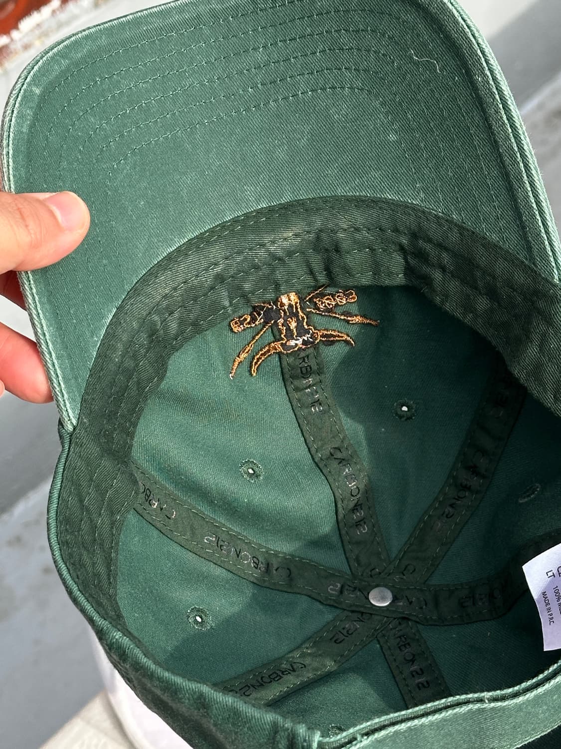 [F] carbon212 로고 그린 볼캡 모자 상품이미지5