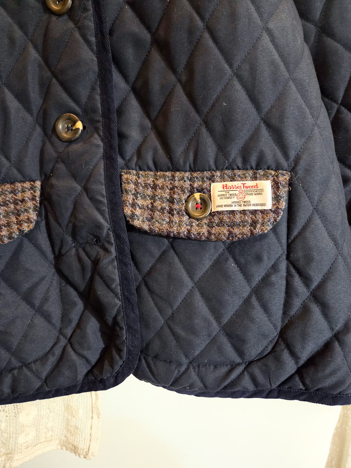 Harris tweed 경량 패딩 상품이미지3