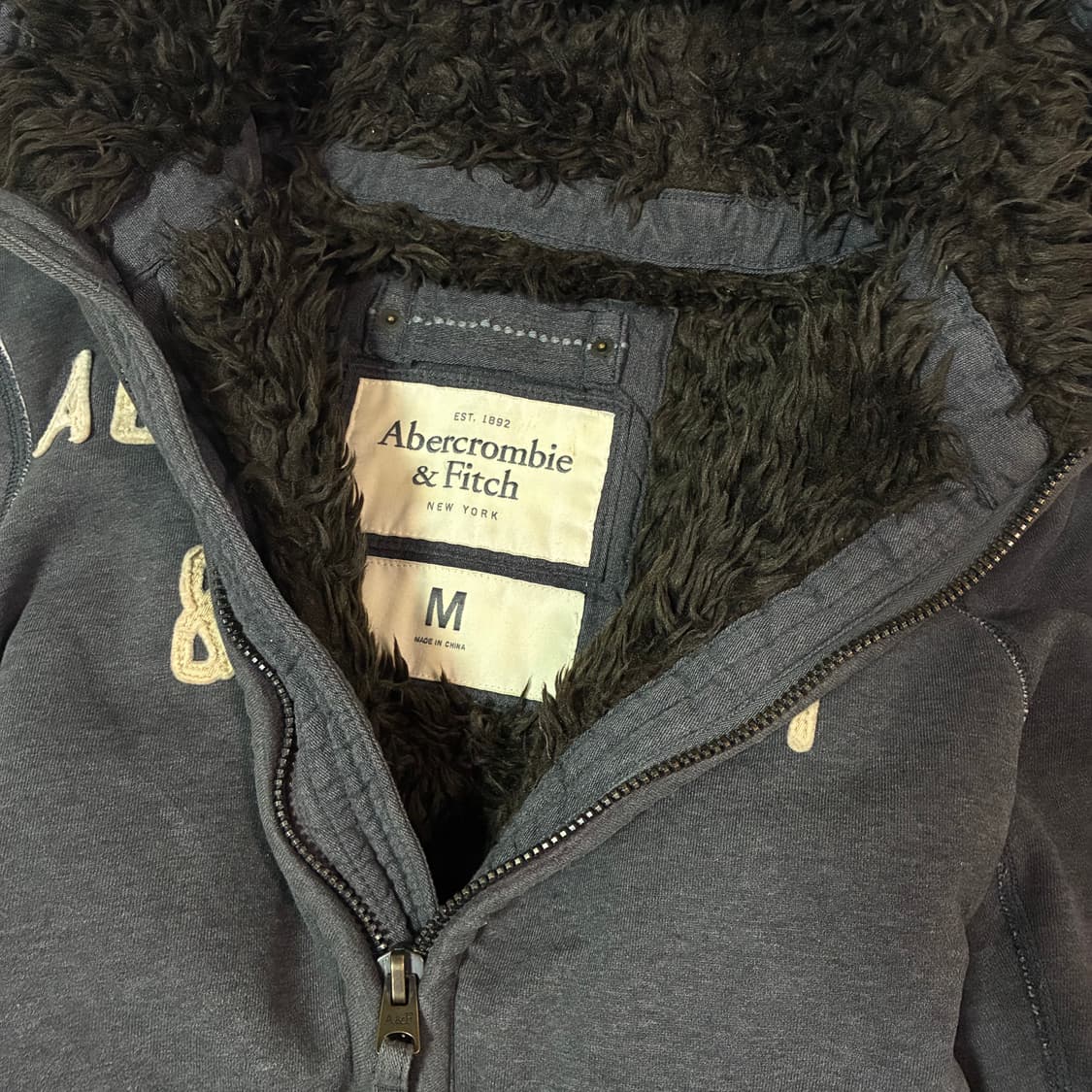 아베크롬비 울프죠 후드집업 그레이 M 상품이미지4