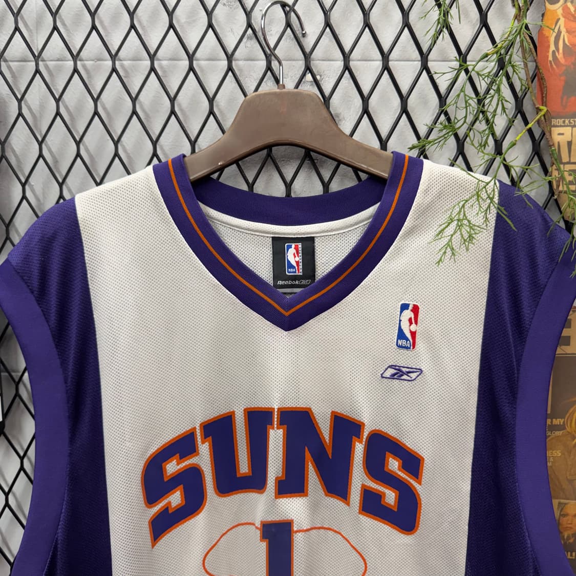 00s 리복 X NBA 피닉스 선즈 스윙맨 나시 저지 화이트 상품이미지3