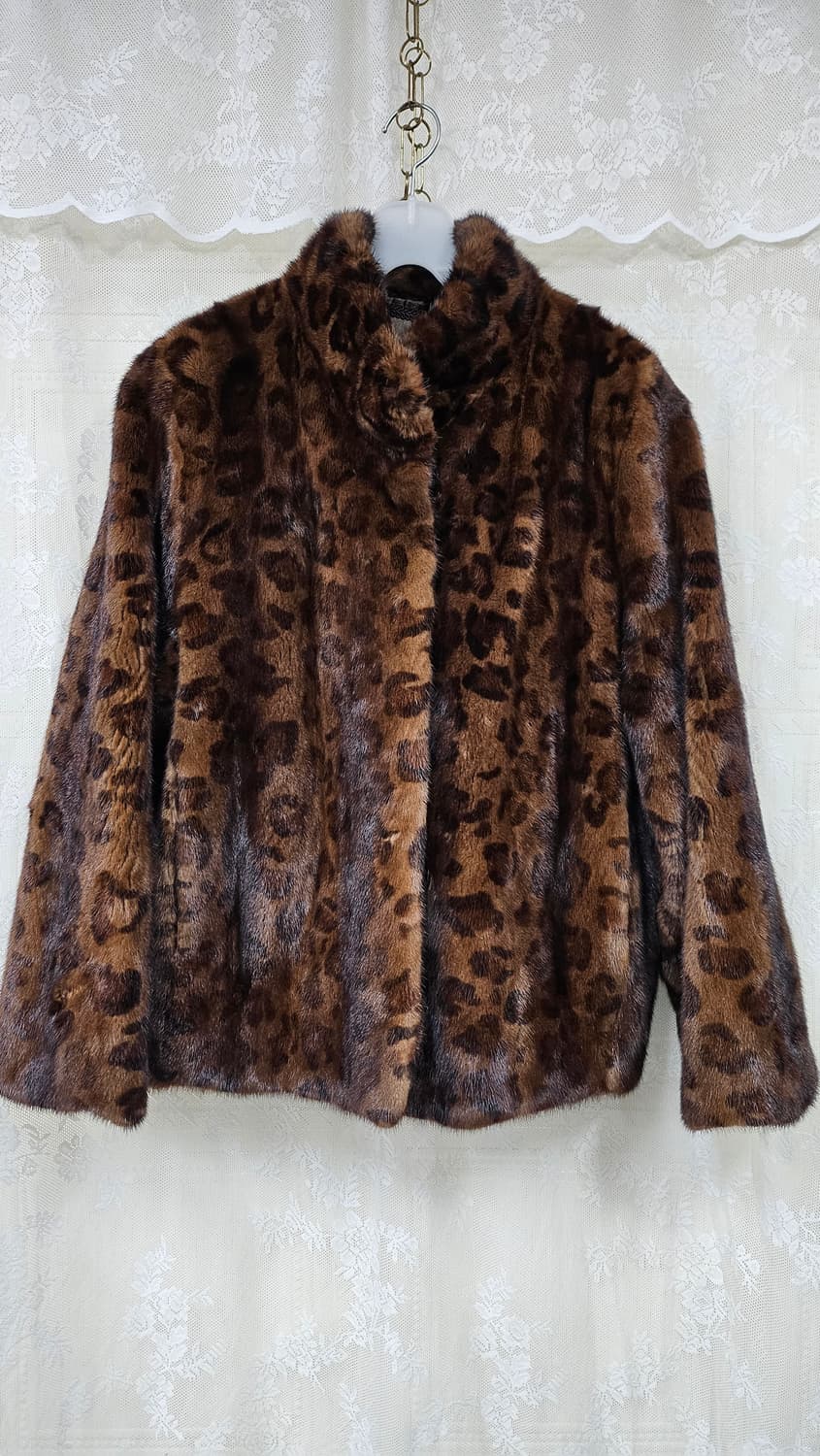 레오파드 무늬 밍크 코트 상품이미지2