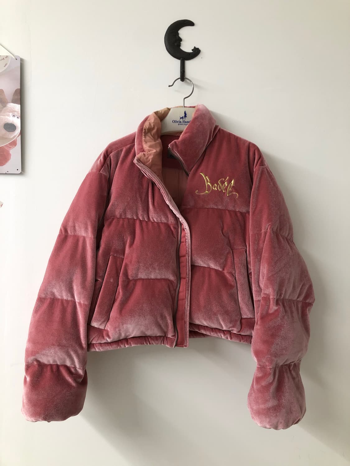 배디 벨루아 밸벳 패딩 - 핑크 상품이미지2