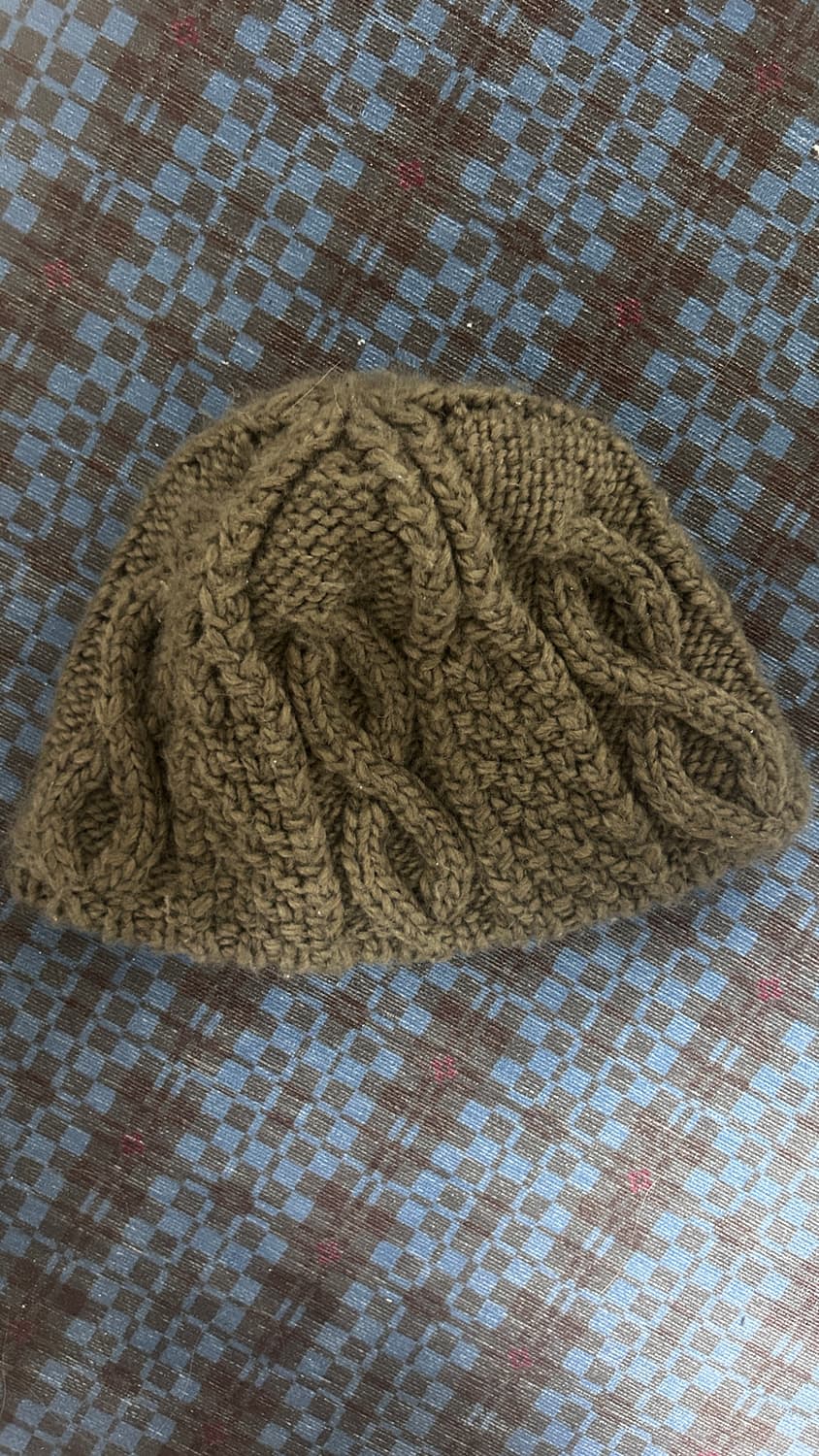 스투시 스컬캡 케이블 니트 브라운 상품이미지4