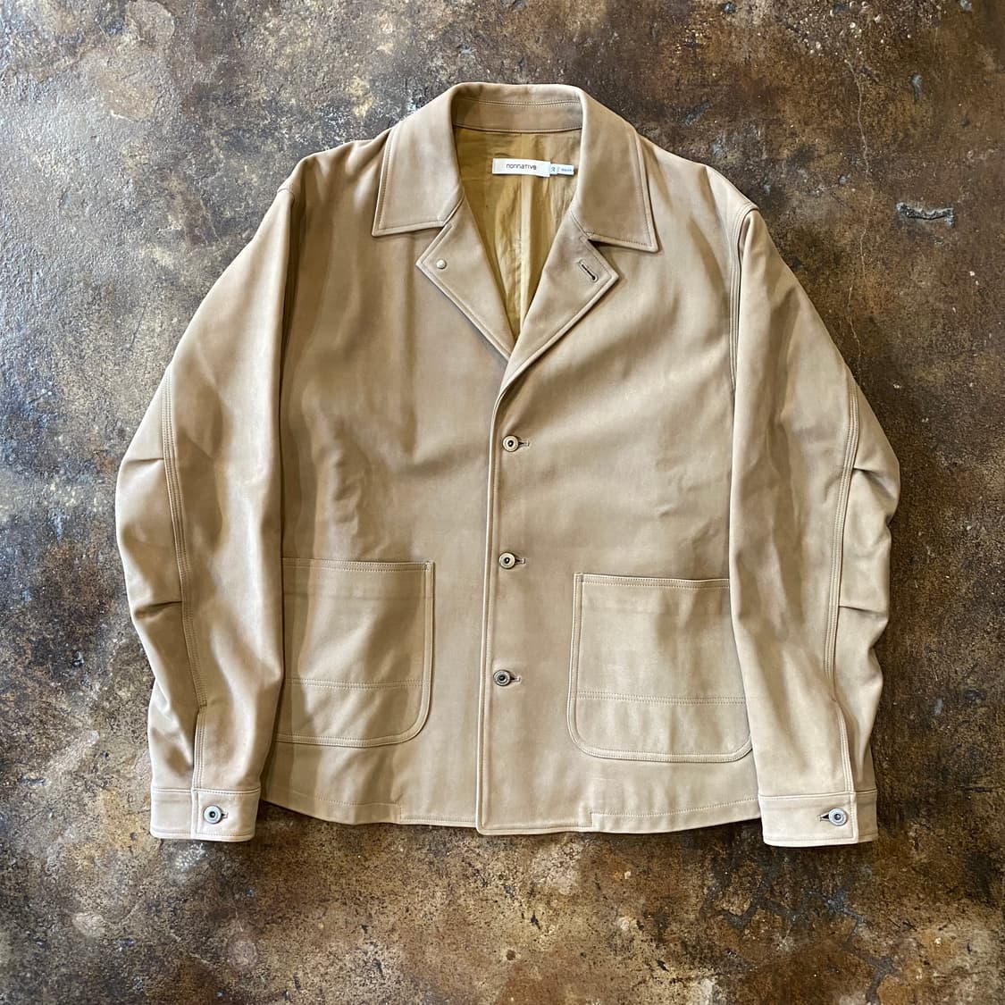(3) 논네이티브 베이지 가죽 자켓 상품이미지1