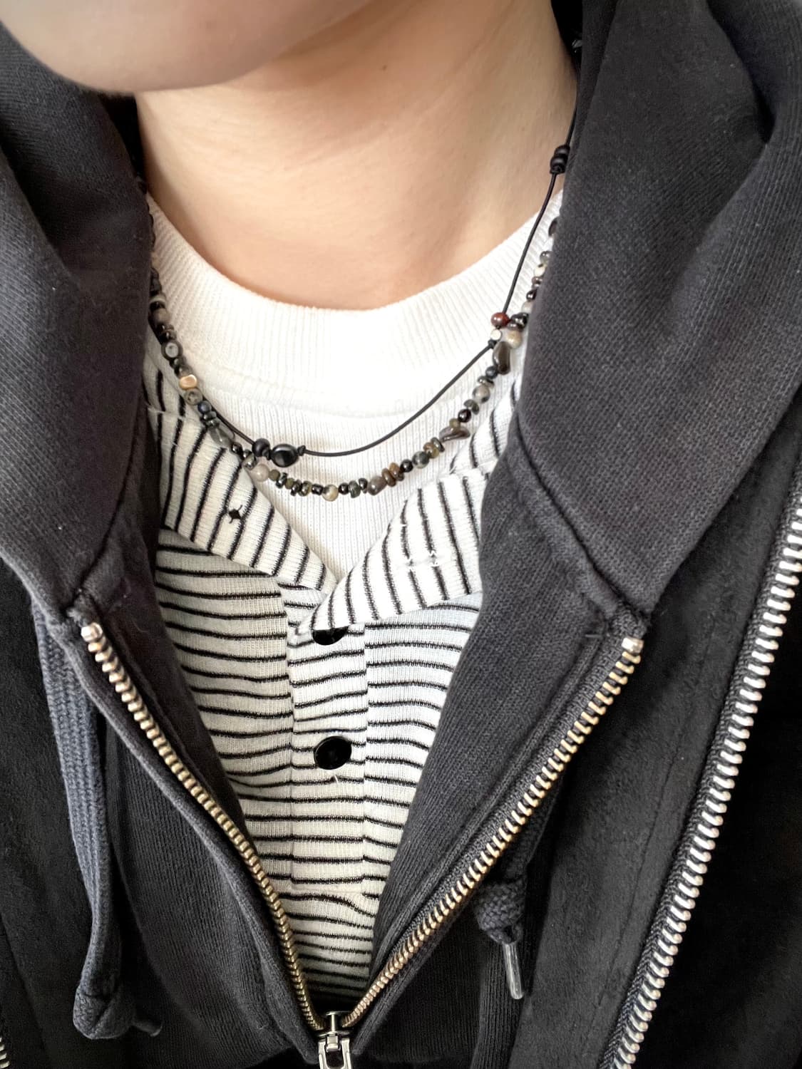 🤍블랙자개비즈 목걸이🤍 상품이미지2