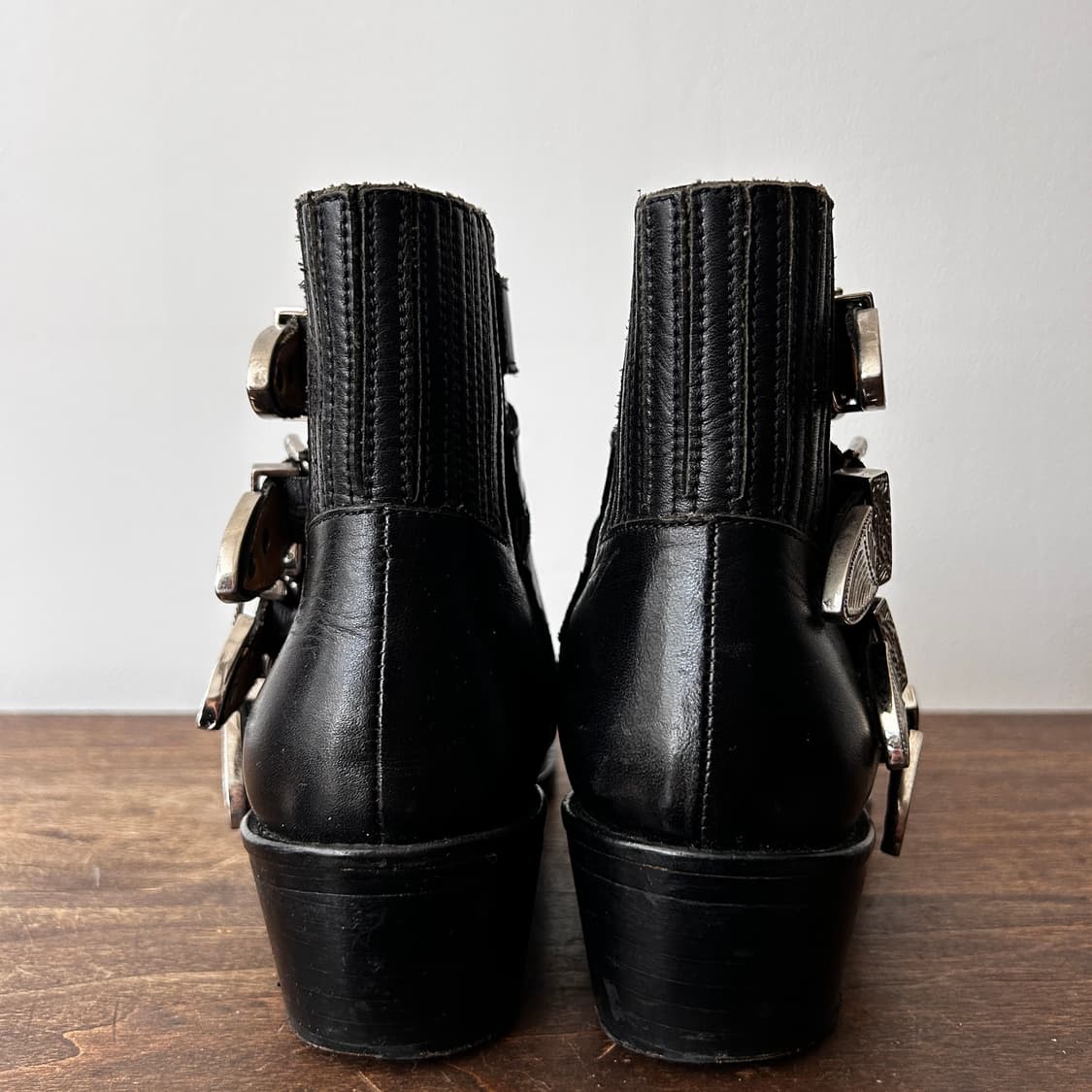Stitch Leather Western Belt Boots 상품이미지6