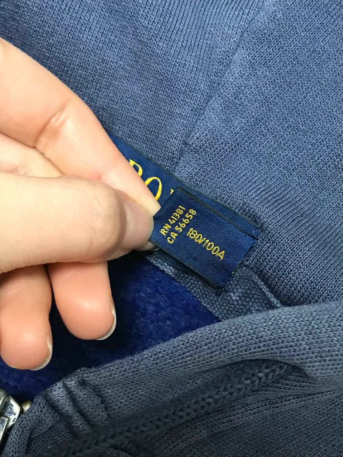 폴로 신형 후드집업 피그먼트 네이비 L사이즈 상품이미지8