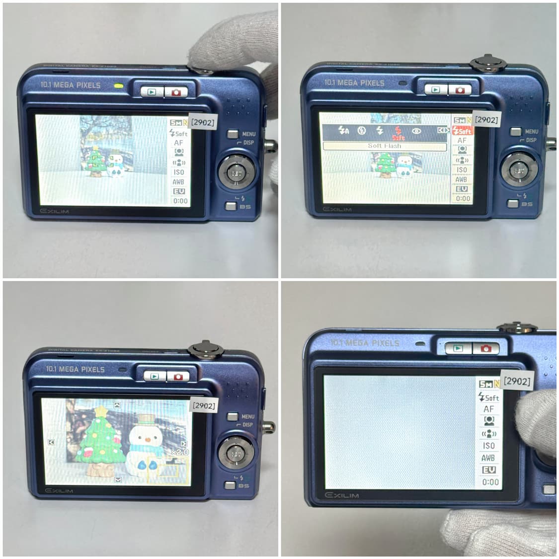 카시오 엑슬림 EX-Z1080 베이비블루 빈티지디카 상품이미지4