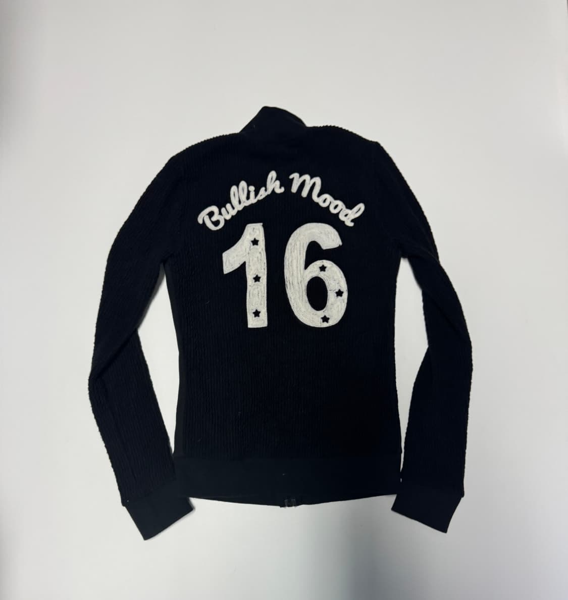 여성 에고이스트 니트 귀여운 소매 패치 집업 s 상품이미지2