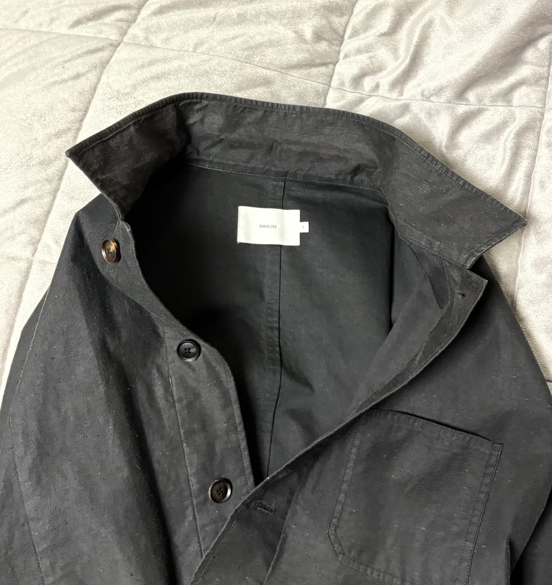 아워셀브스 23SS 넵 백 트윌 워크자켓 차콜 3사이즈 상품이미지4