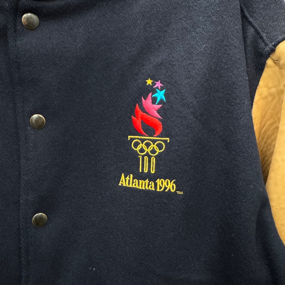 아메리카 툰즈 X 1996 아틀란타 올림픽 바시티자켓 빅로고 디테일 상품이미지5