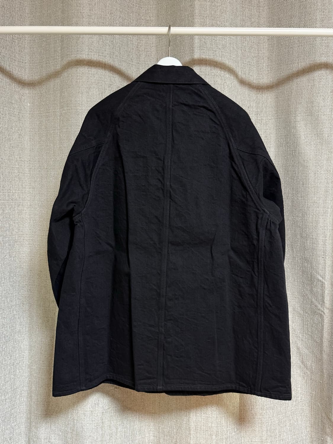 [2] 코모리 25AW 데님 워크 자켓 블랙 상품이미지8