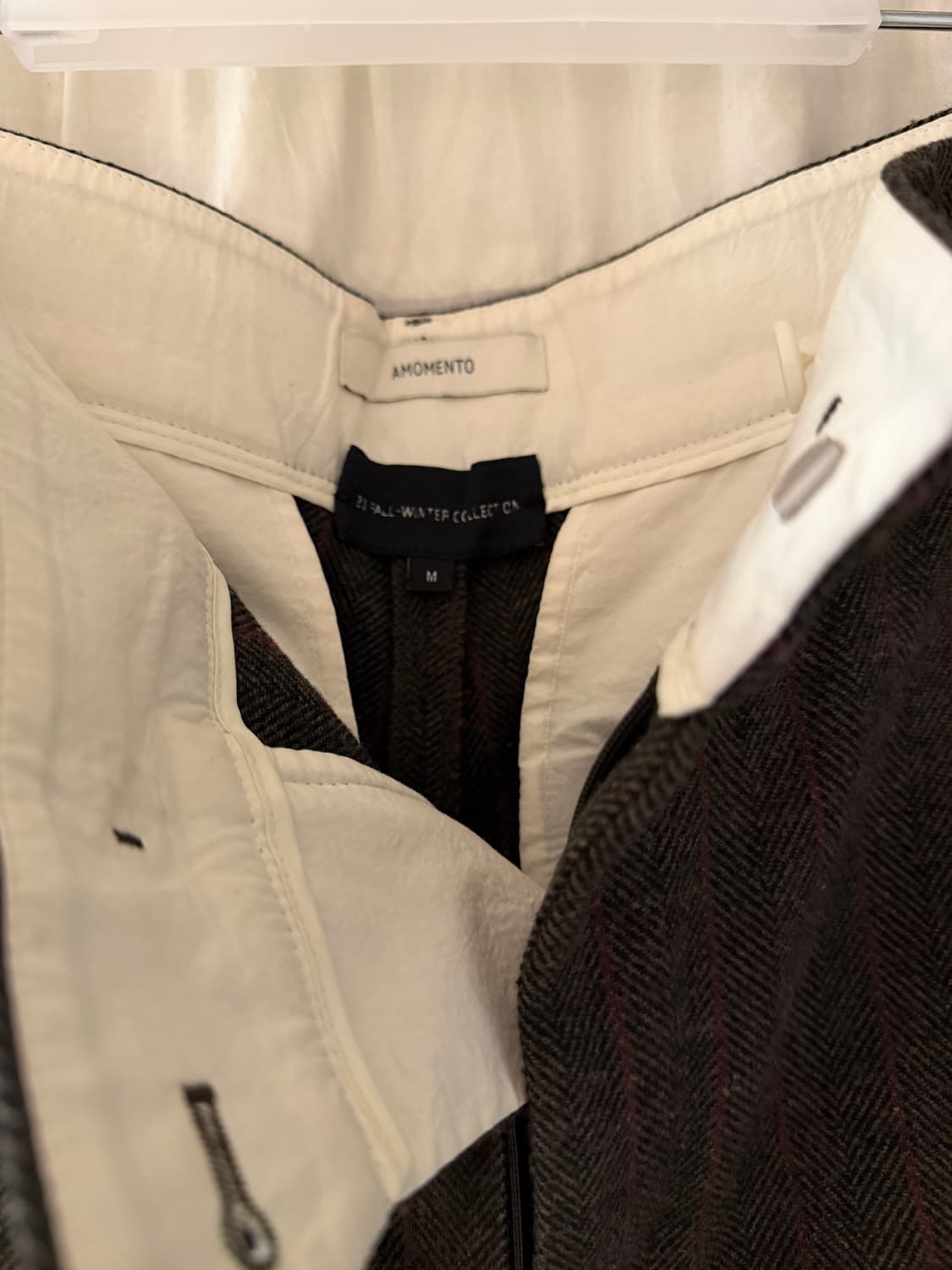 아모멘토 울 스트라이프 마틴 팬츠 / 브라운 상품이미지6