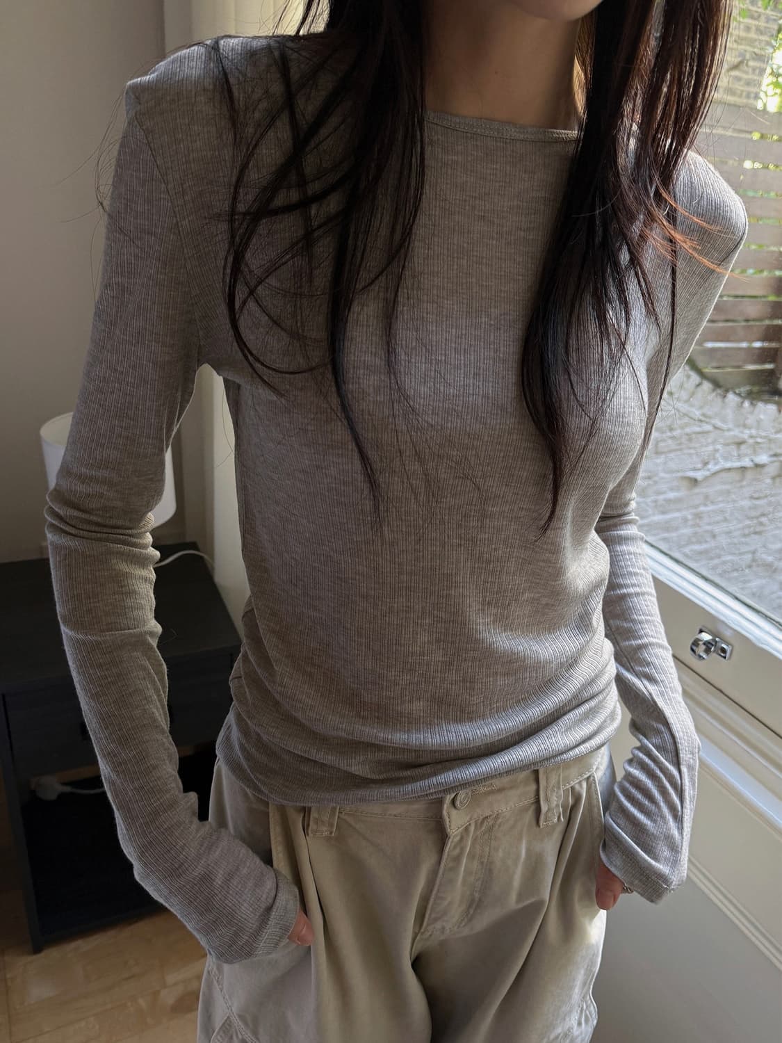 크렘므 파운더 펜던트 티셔츠 그레이 상품이미지2